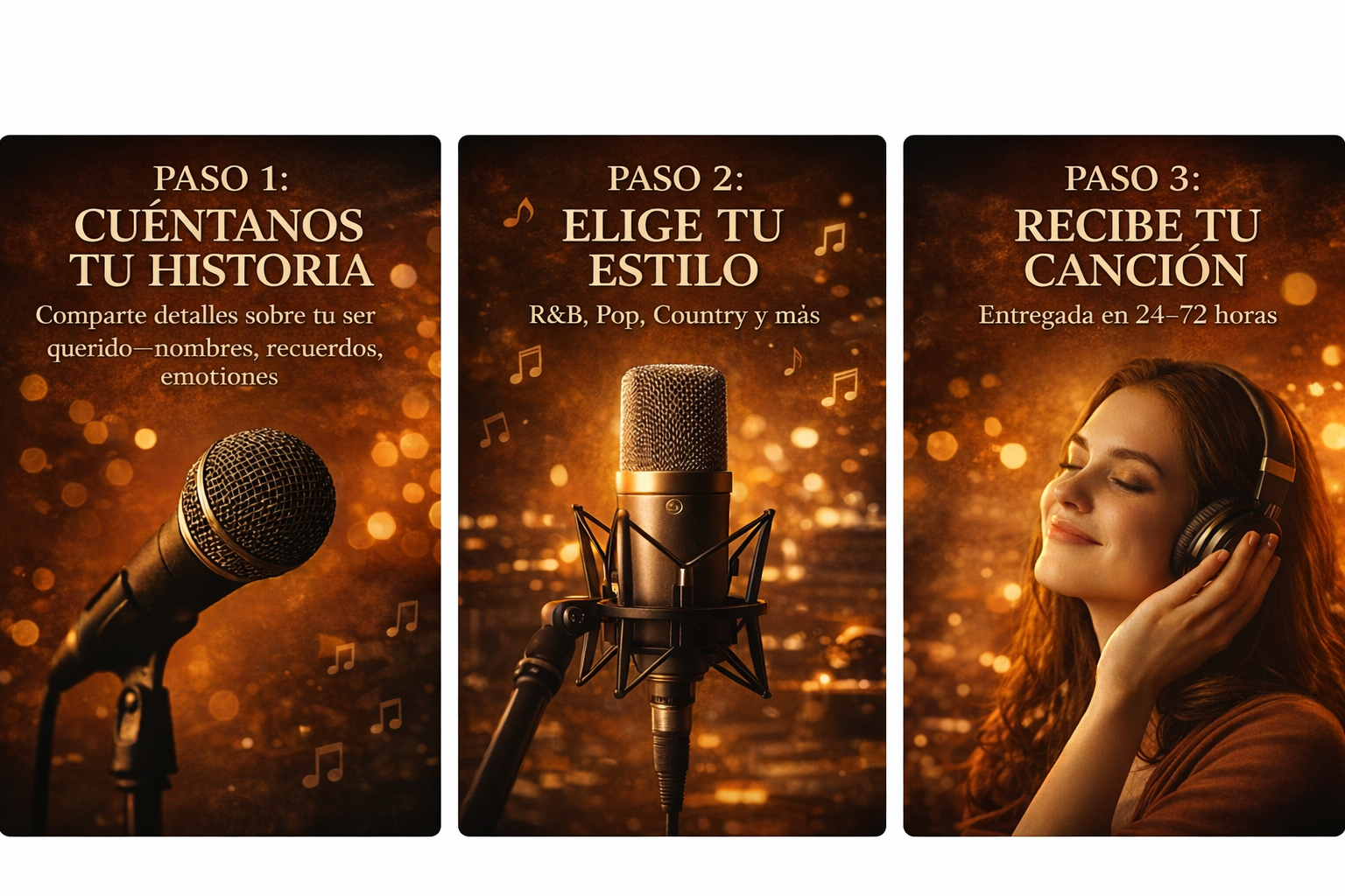Proceso de creación de canciones en tres pasos